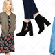 ASOS Sweater Dress With Elasticated Waistband, $29 | Brave Soul Bomber Jacket, $33 | ASOS ENIGMA Lace Up Ankle Boots, $39 | See You Never Embroidered Back Denim Jacket, $64